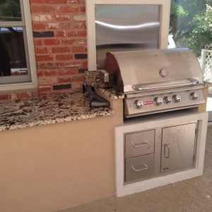 outdoor kitchen grill